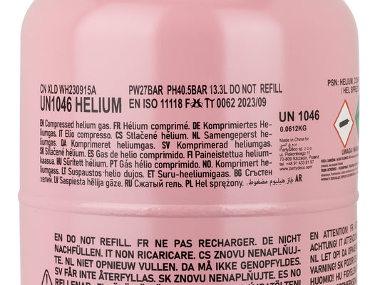 Flasche mit Helium, Rosa, max 50 Ballons