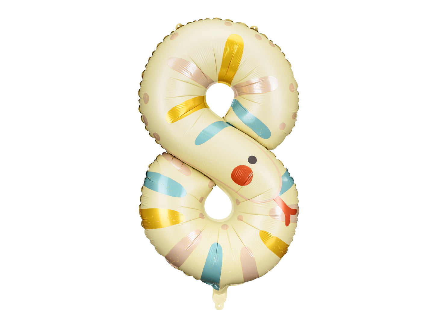 Folienballon Ziffer 8 - Schlange, 51x86 cm, Mix