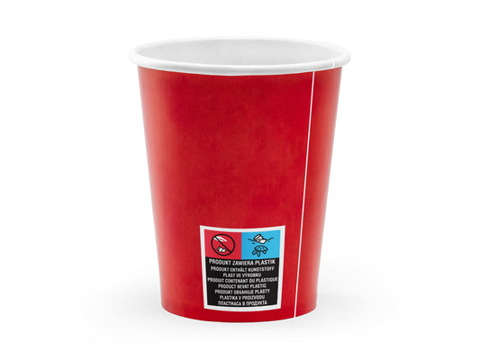 Becher Piraten, rot, 220ml