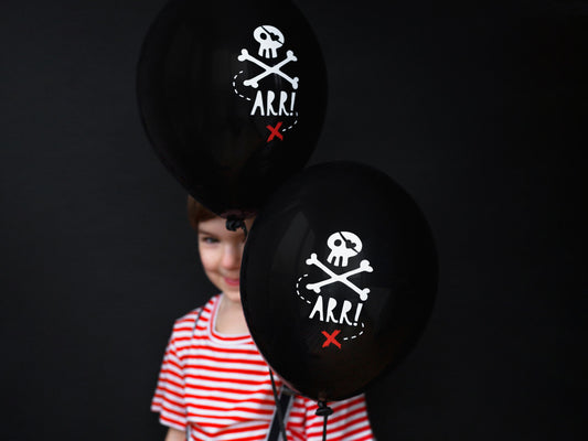 Luftballons 30cm, Piraten, Pastel Black