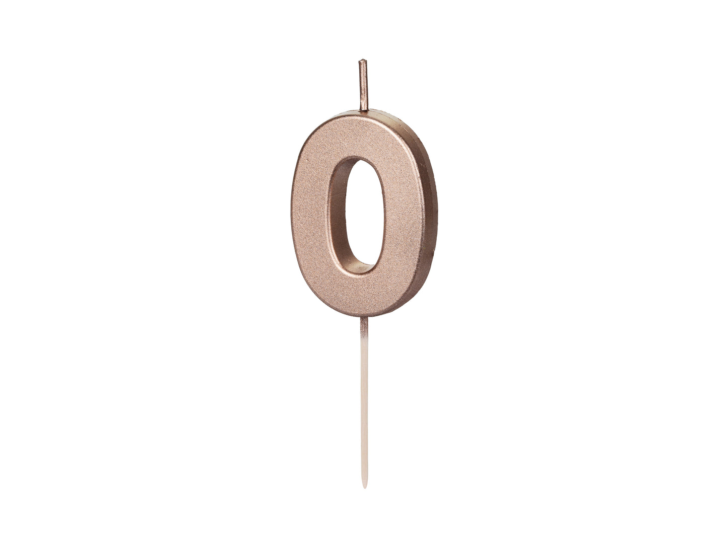 Geburtstagskerze Nummer 0, Roségold, 4,5 cm - Feuerwerk & Pyrotechnik