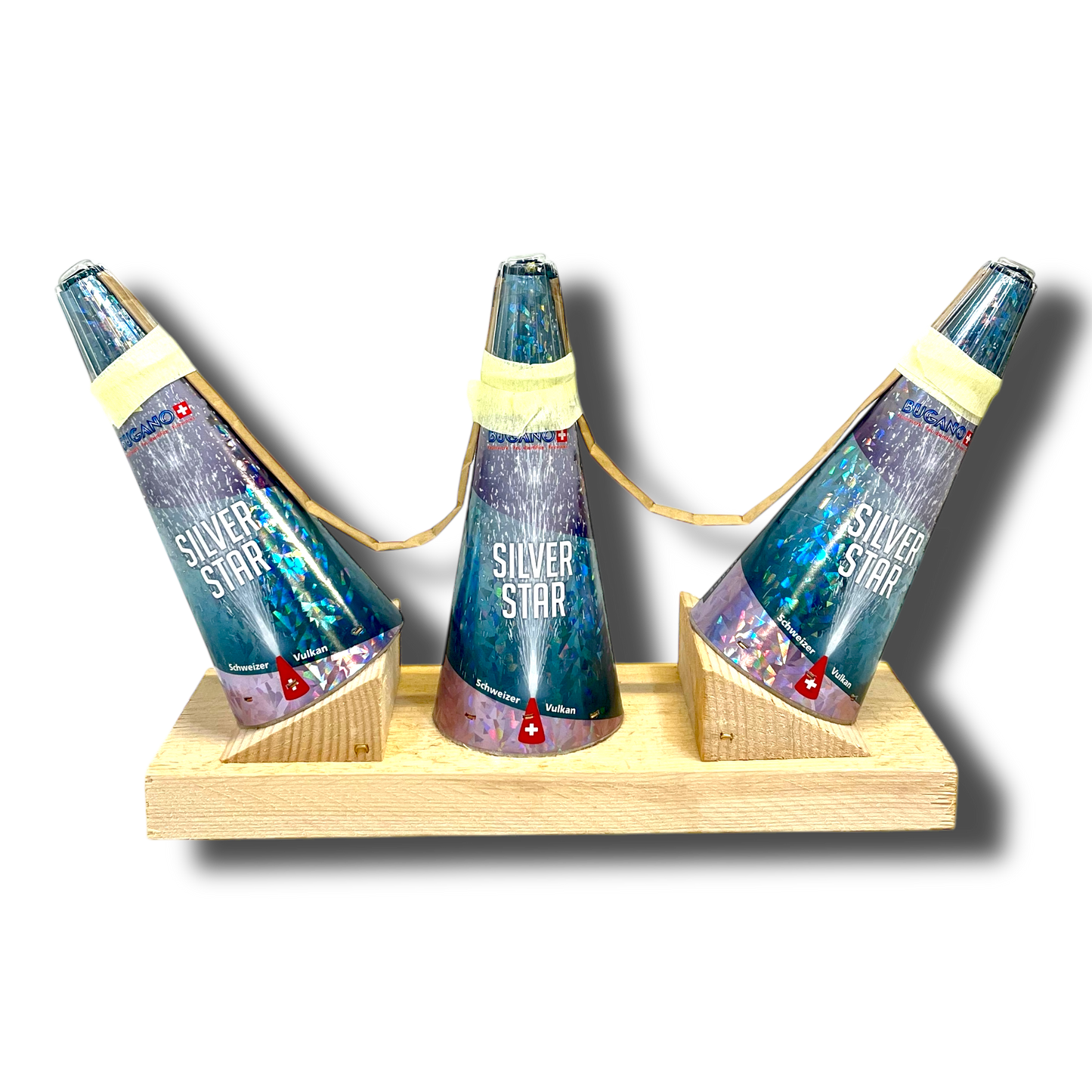 Silver Star 3er Vulkanfächer - Feuerwerk & Pyrotechnik