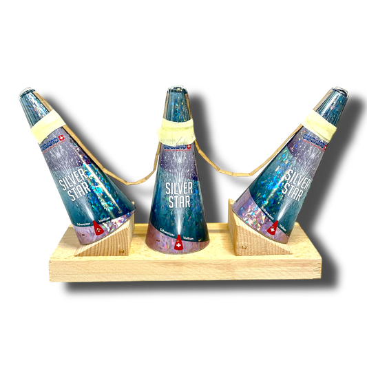 Silver Star 3er Vulkanfächer - Feuerwerk & Pyrotechnik