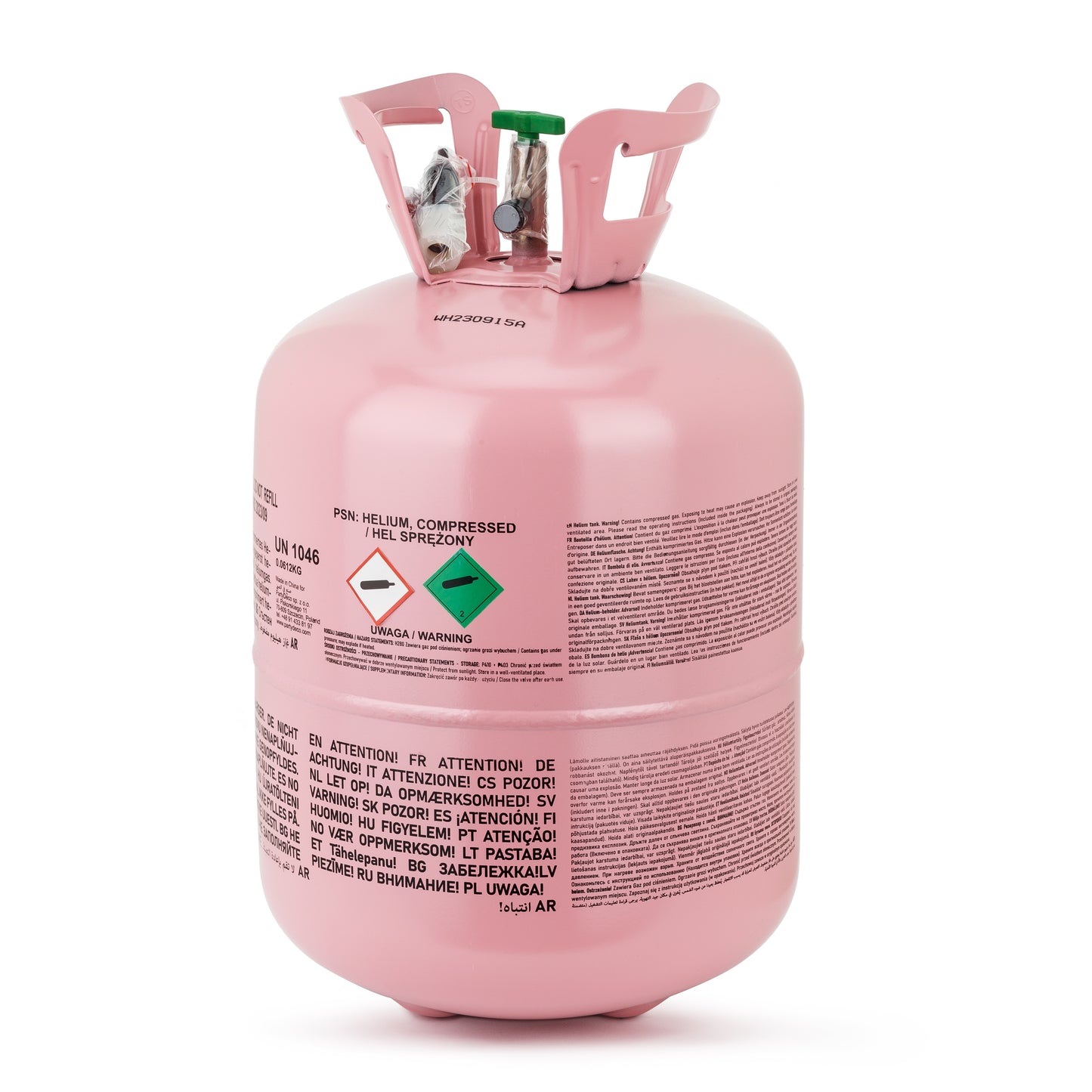 Flasche mit Helium für bis zu 50 Ballons Rosa