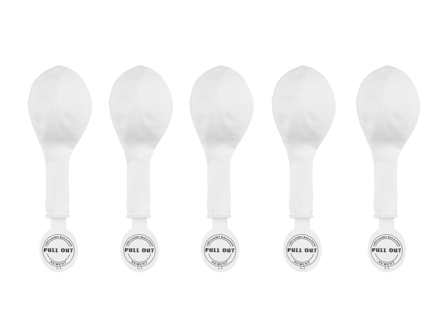 LED-Ballons 30 cm Weiss (5er Pack)