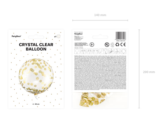 Ballon Kugel 40 cm Gepunktet, Gold - Feuerwerk & Pyrotechnik