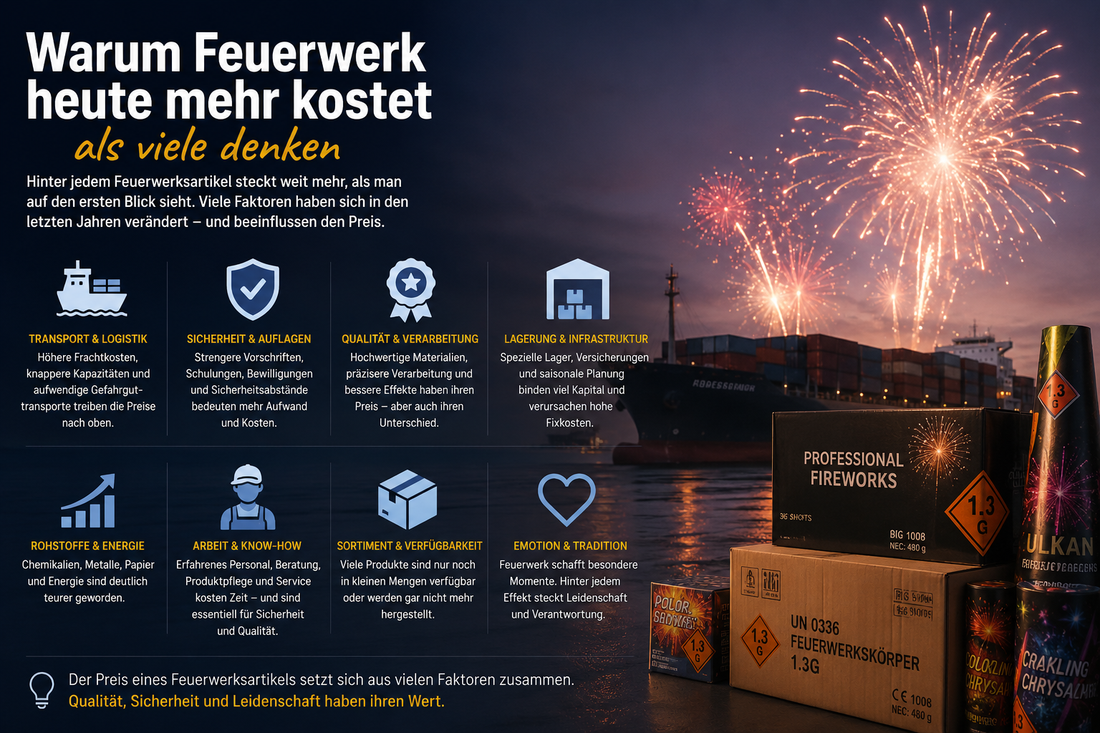 Warum Feuerwerk heute mehr kostet als viele denken