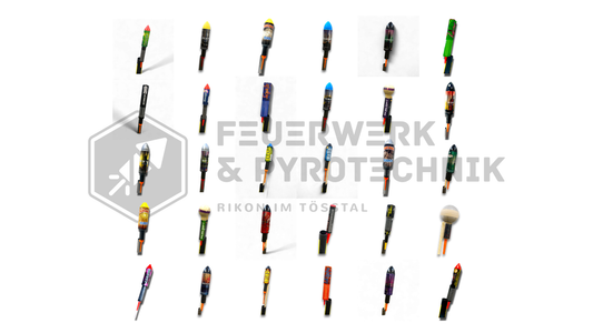 Wie ist eine Feuerwerks-Rakete aufgebaut?