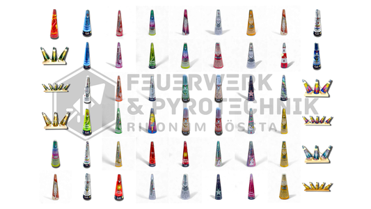 Wie ist ein Feuerwerks-Vulkan aufgebaut?