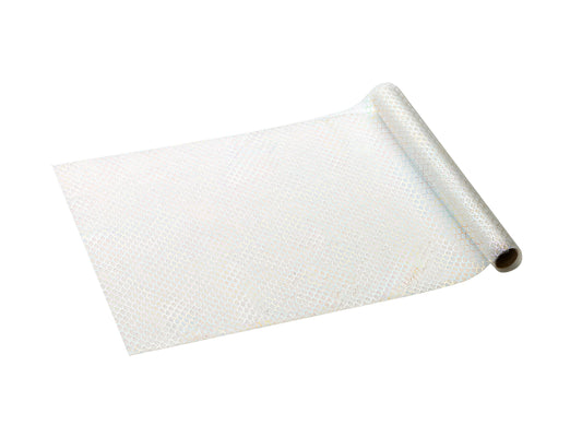 Tüllläufer Schuppen, Weiss, 0,32 x 3 m