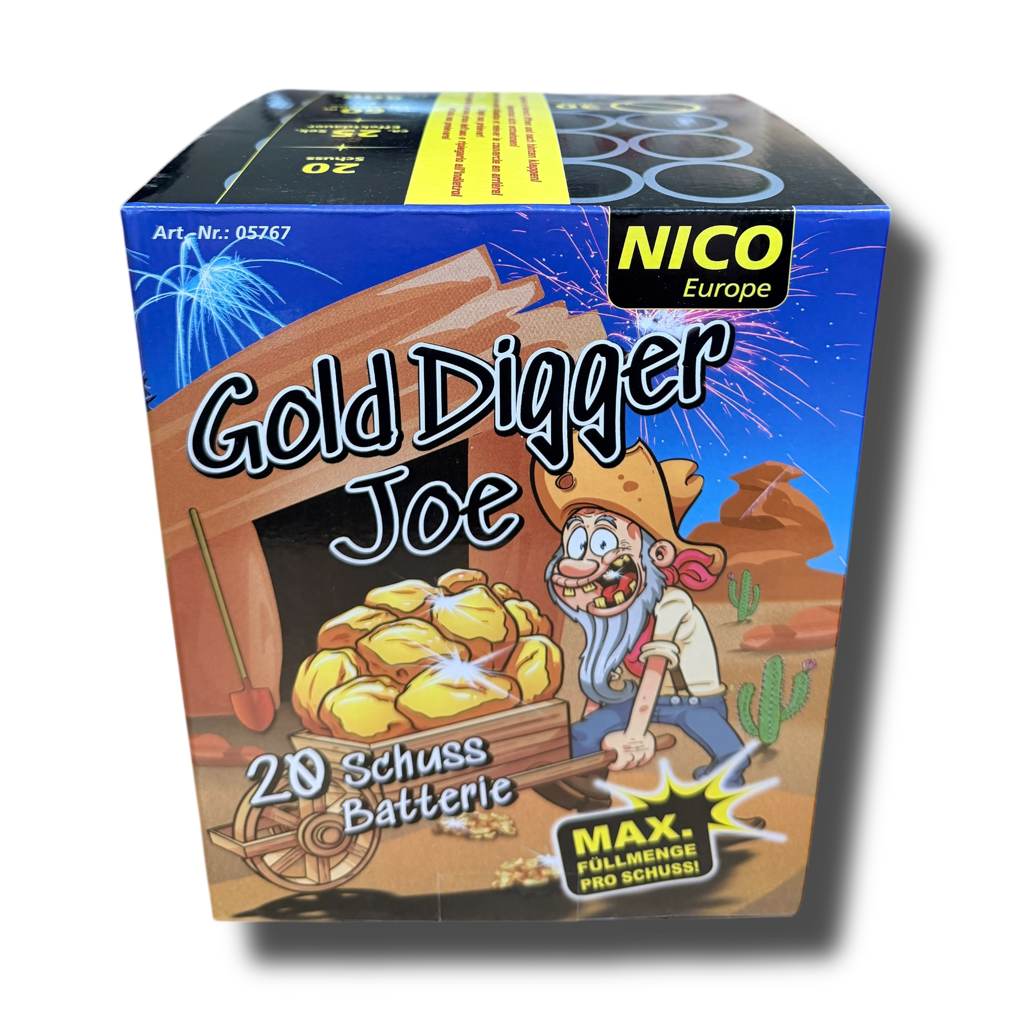 Pile de feux d'artifice Gold Digger Joe F3 | 20 coups 30 mm Nico, 18 ...