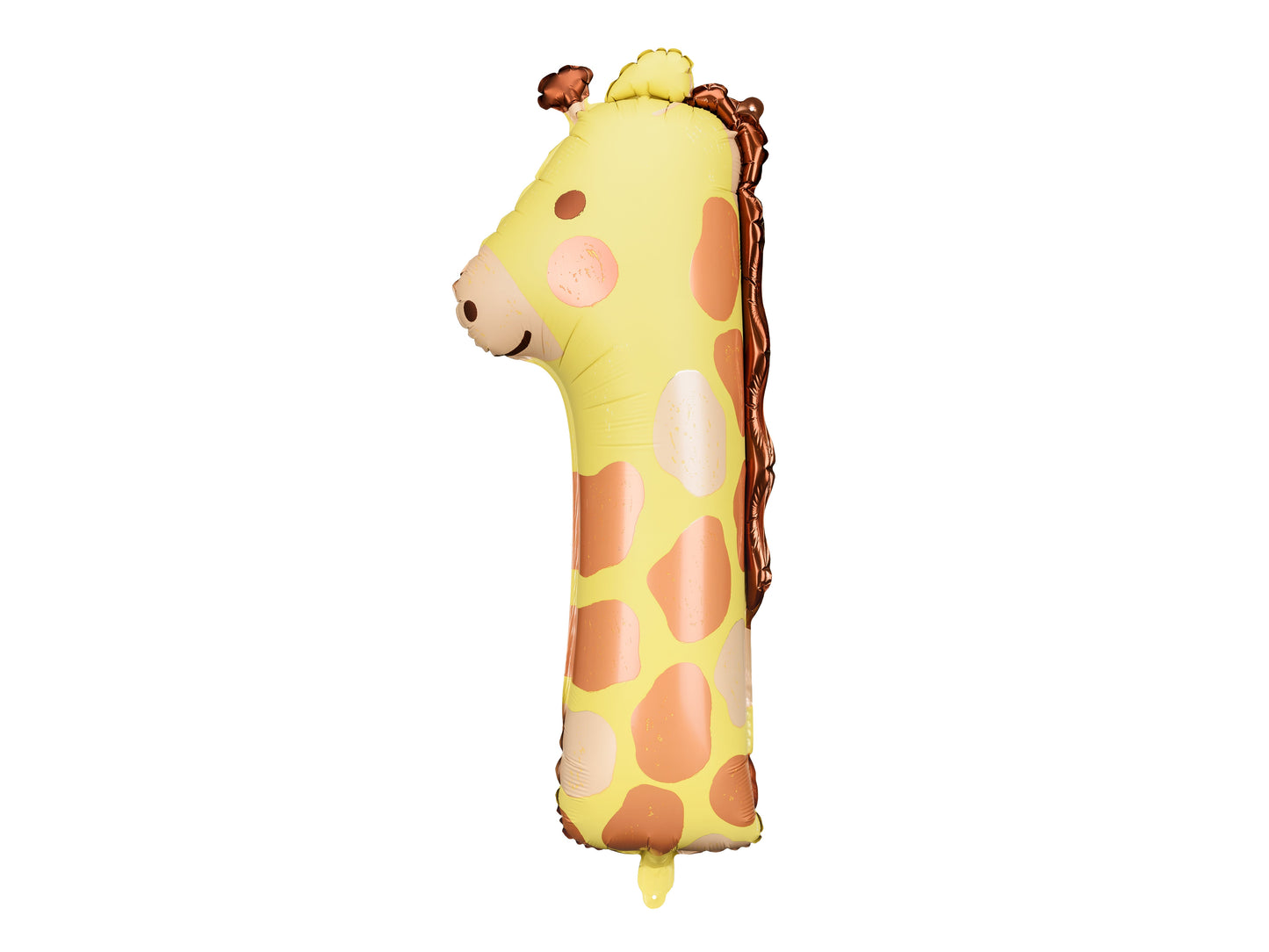 Folienballon Ziffer 1 - Giraffe, 48x96 cm, Mix - Feuerwerk & Pyrotechnik