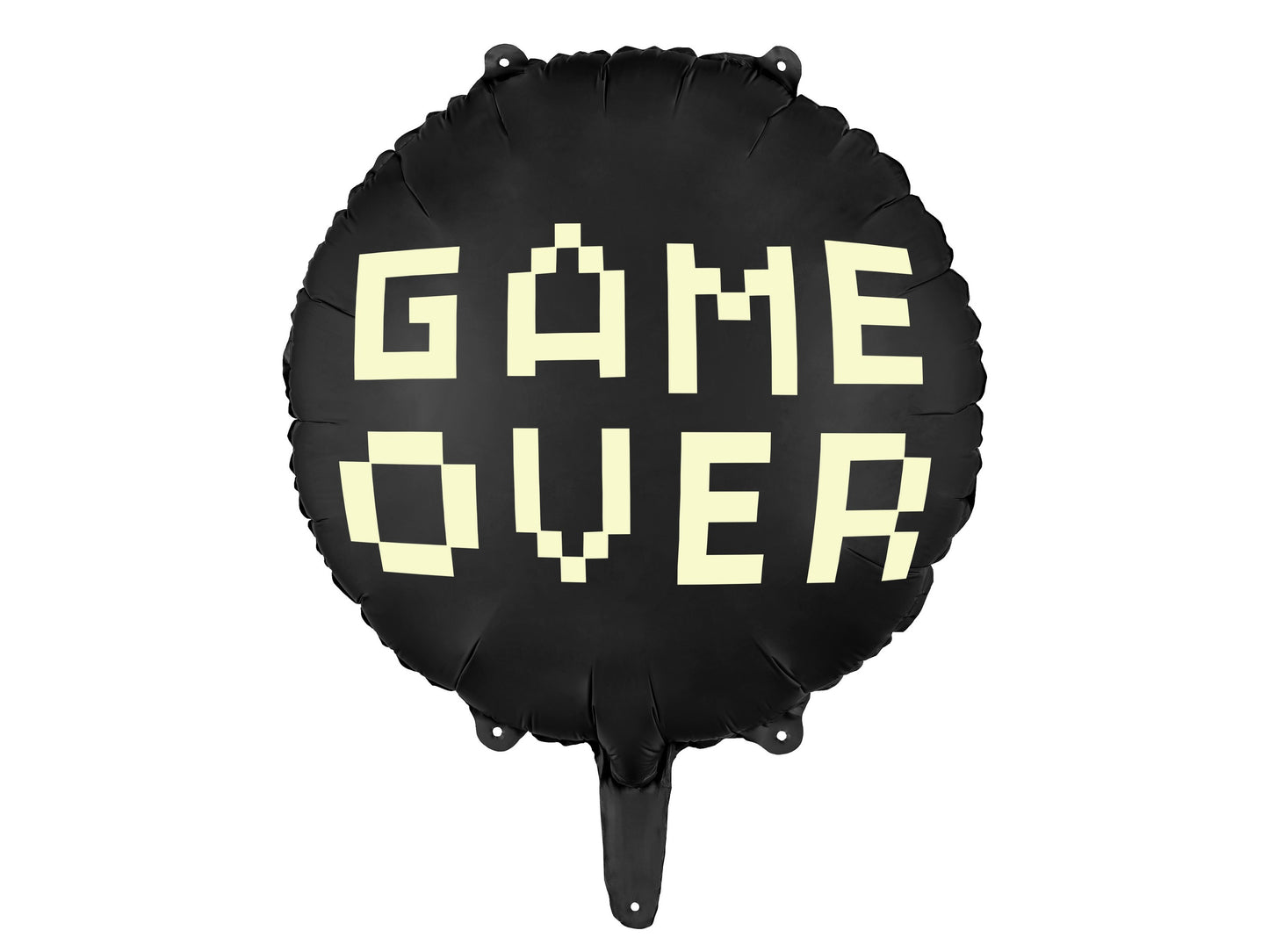 Folienballon Game over, 45 cm, Schwarz