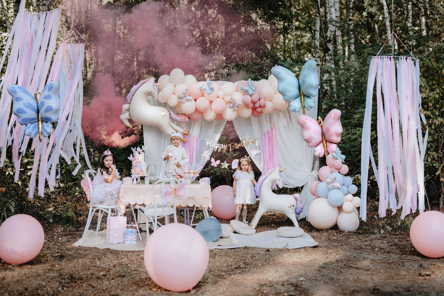 Stehender Folienballon Einhorn, 95x86 cm, Mix