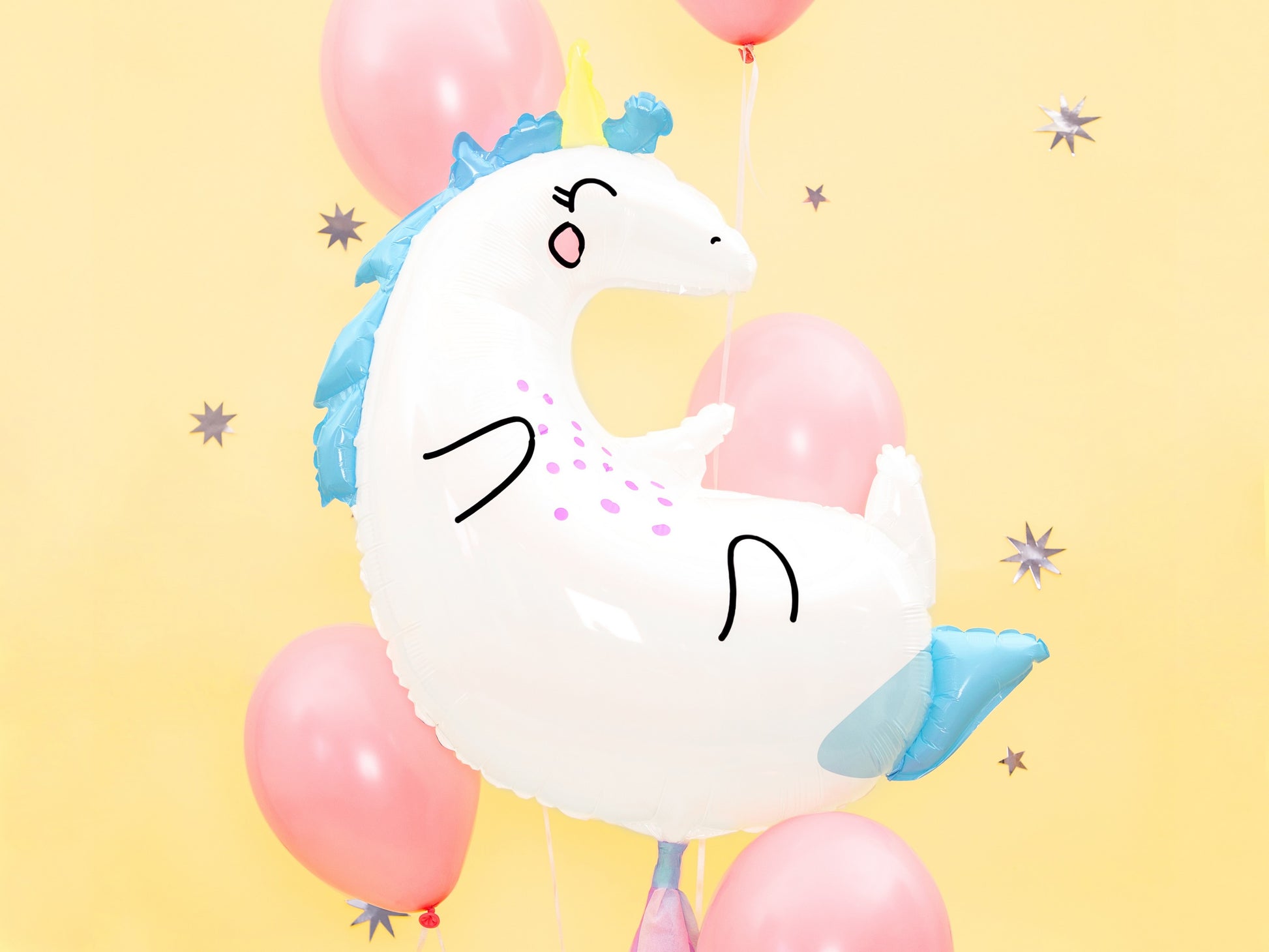 Folienballon Einhorn, 70x75cm