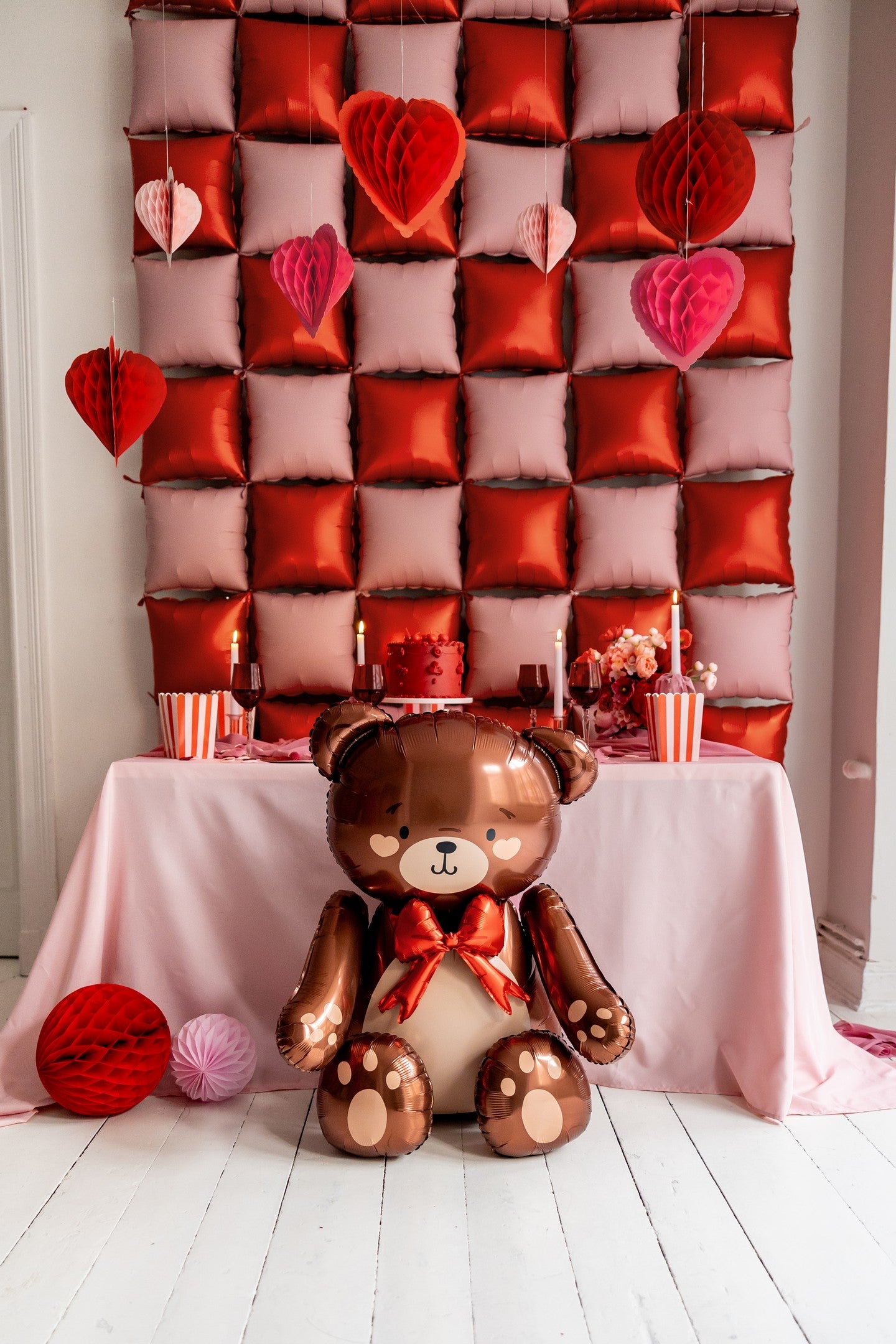 Folienballon Teddybär, 75x84cm, Mix