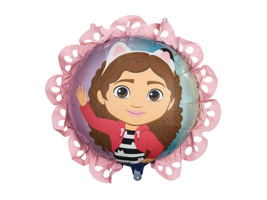 Gabby's Dollhouse Folienballon mit Rüsche, 52x52 cm, Mix