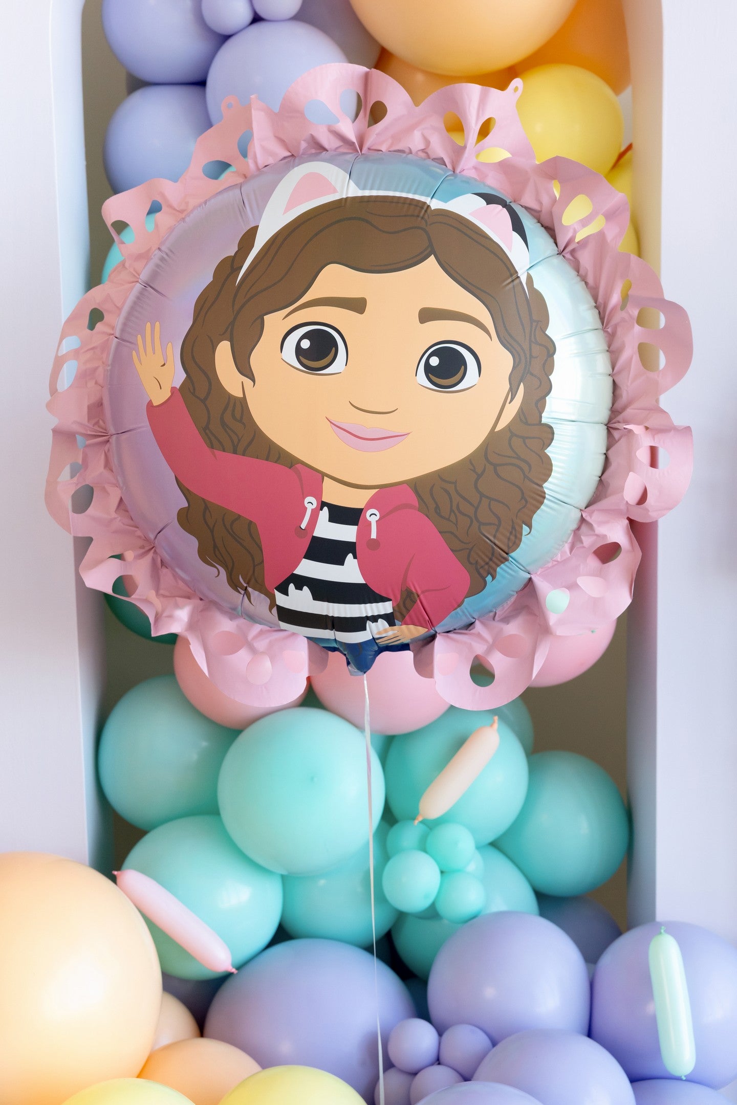 Gabby's Dollhouse Folienballon mit Rüsche, 52x52 cm, Mix