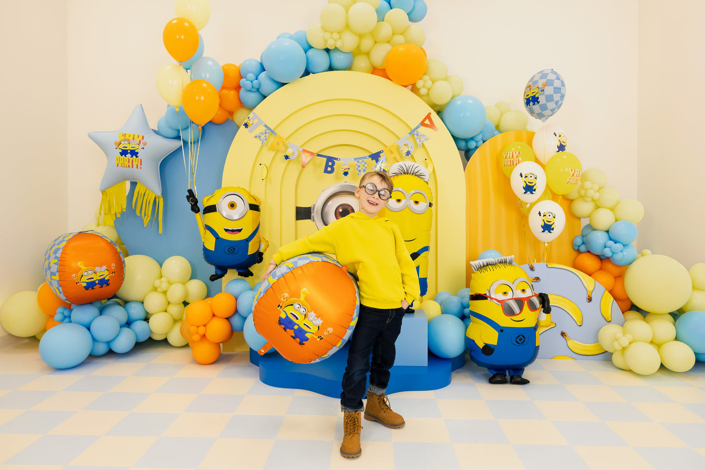 Folienballon Ball mit Minions, 75 cm, Mix