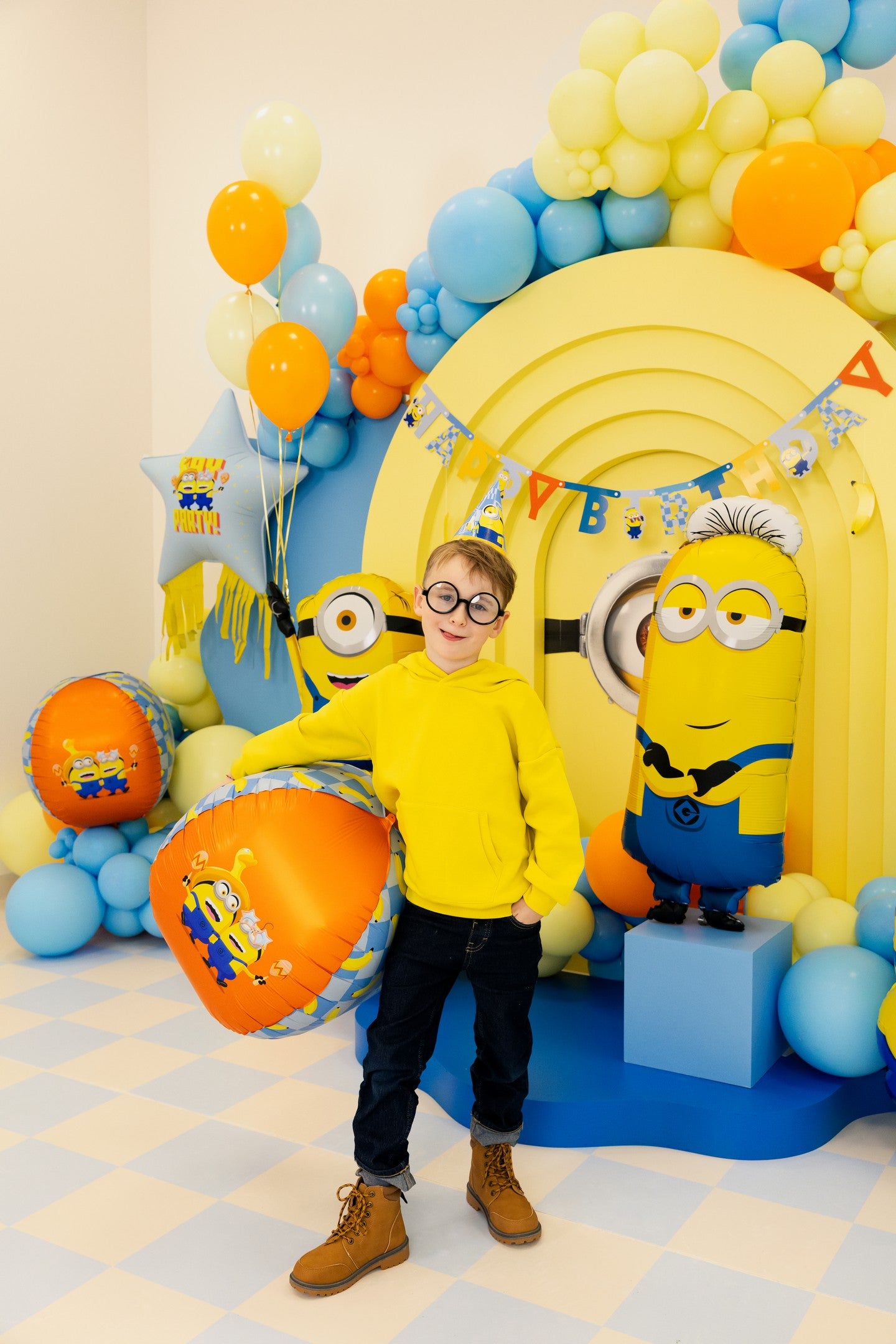 Folienballon Ball mit Minions, 75 cm, Mix