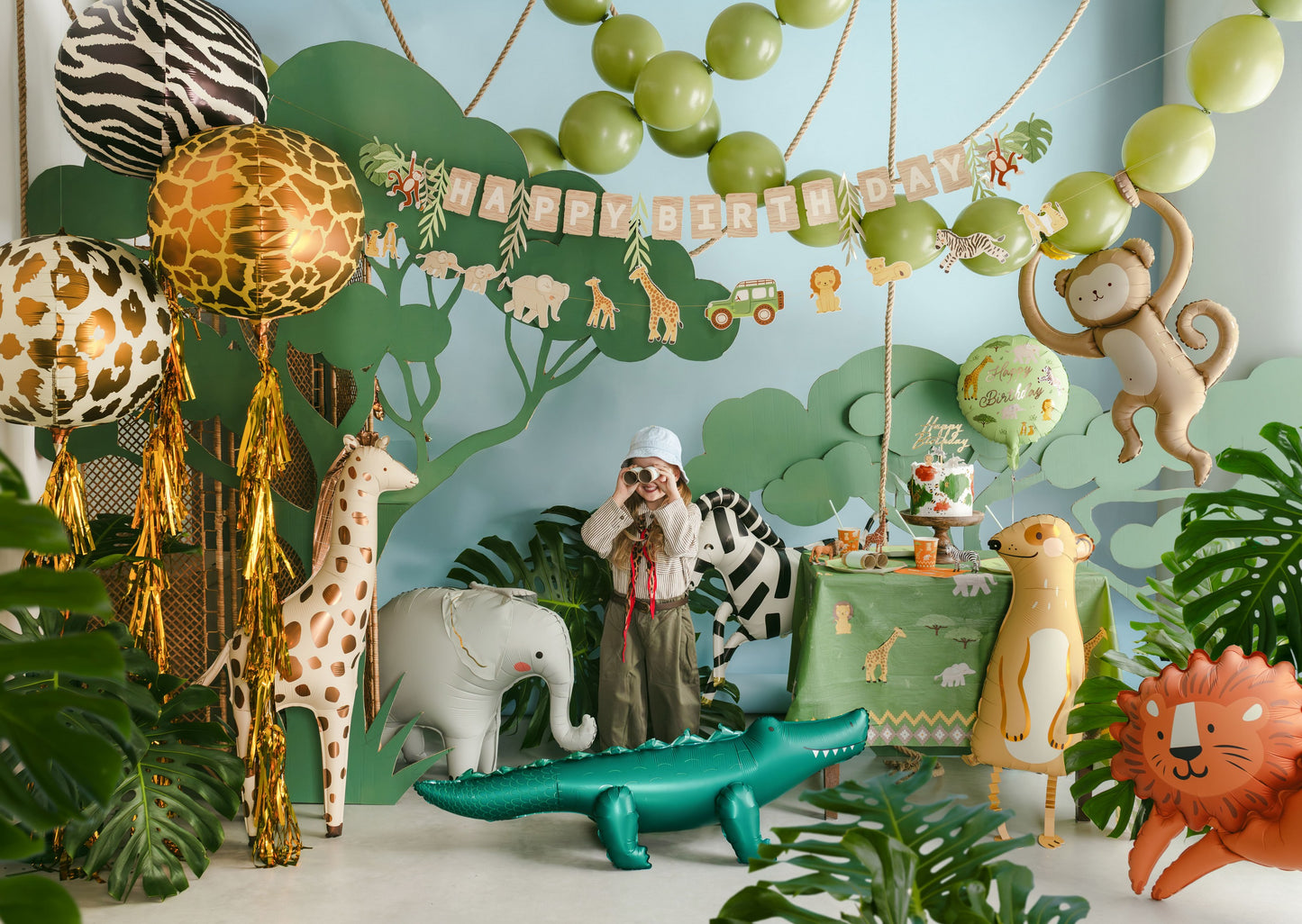 Stehender Folienballon Giraffe, 49x114 cm, Mix