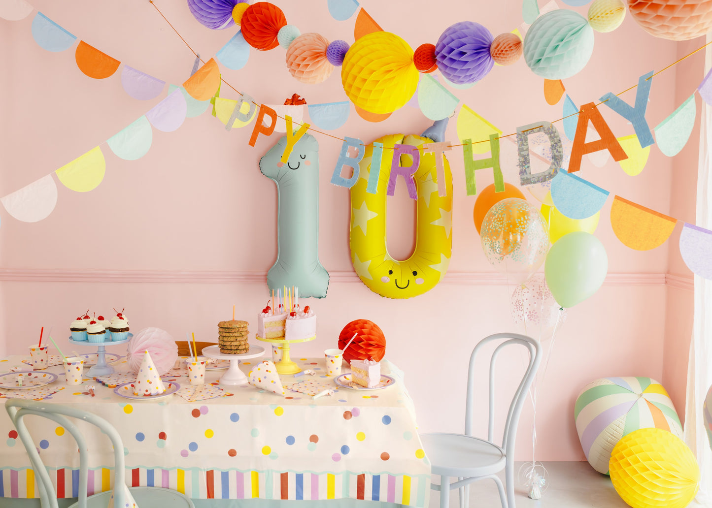 Folienballon Zahl ''1'', 86 cm, mint