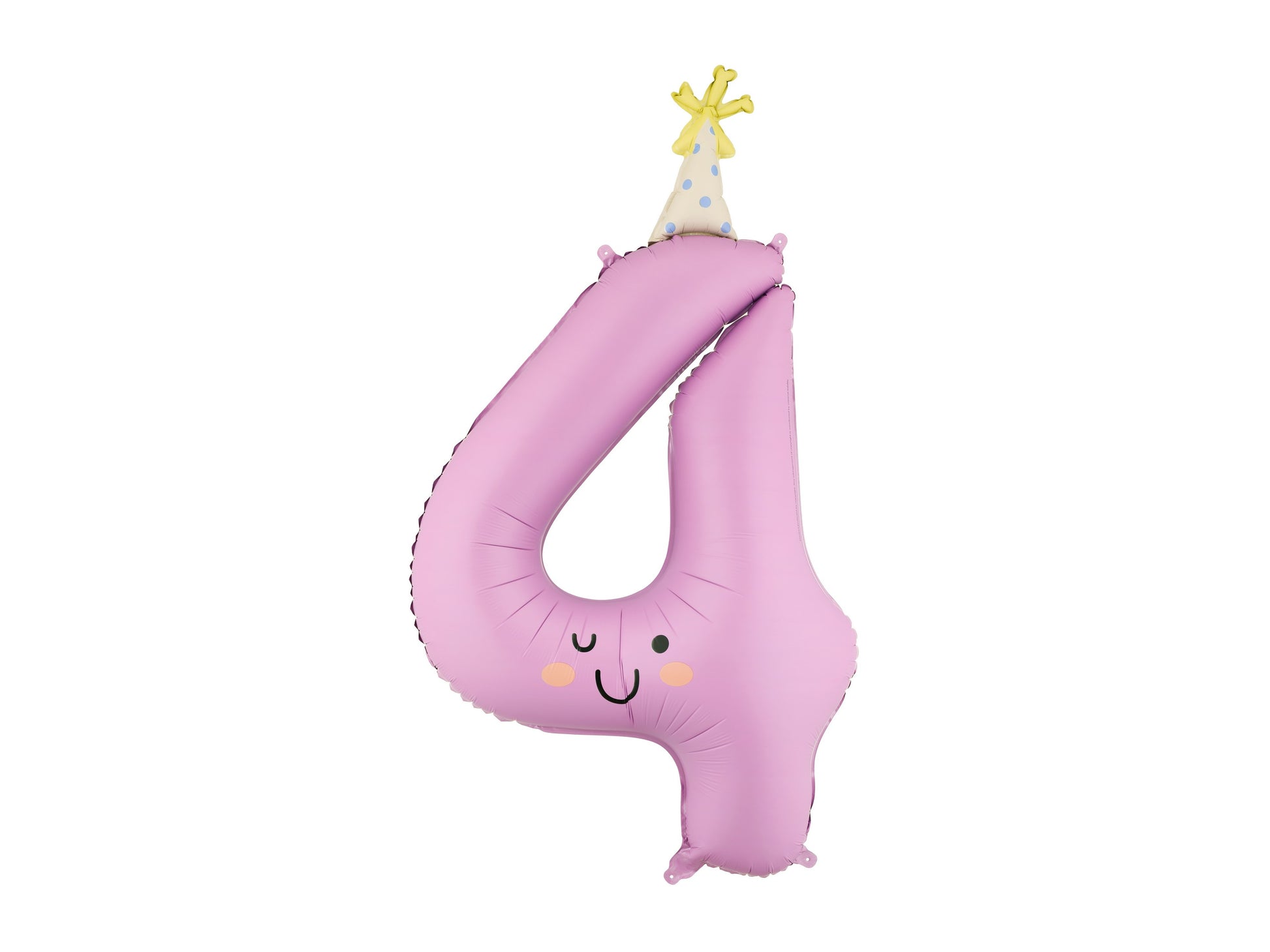 Folienballon Zahl ''4'', 86 cm, lavendel