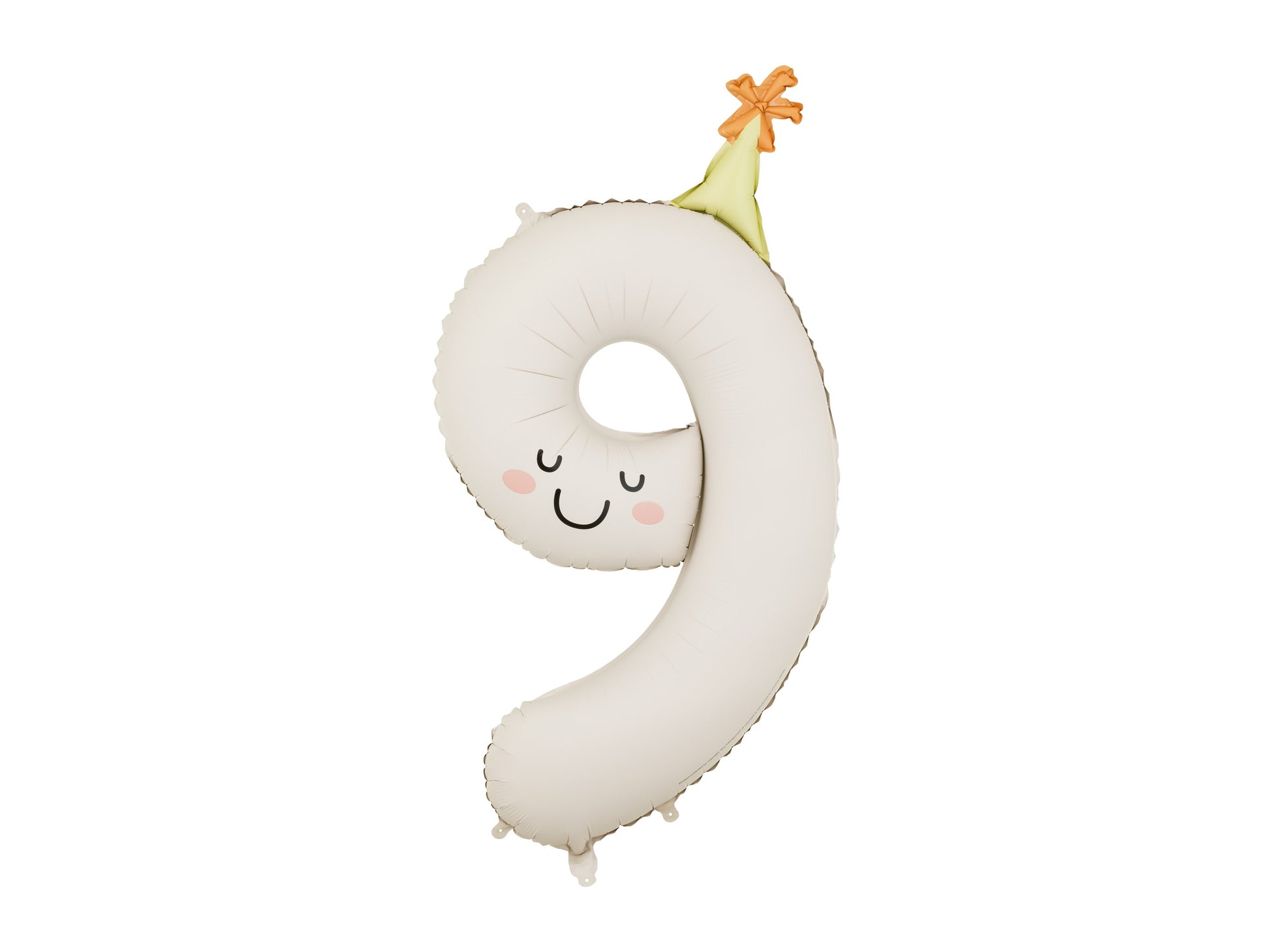 Folienballon Zahl ''9'', 86 cm, creme
