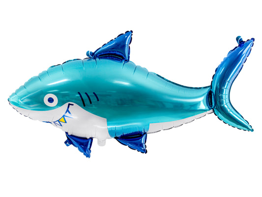 Requin en ballon aluminium, 102 x 62 cm, assorti