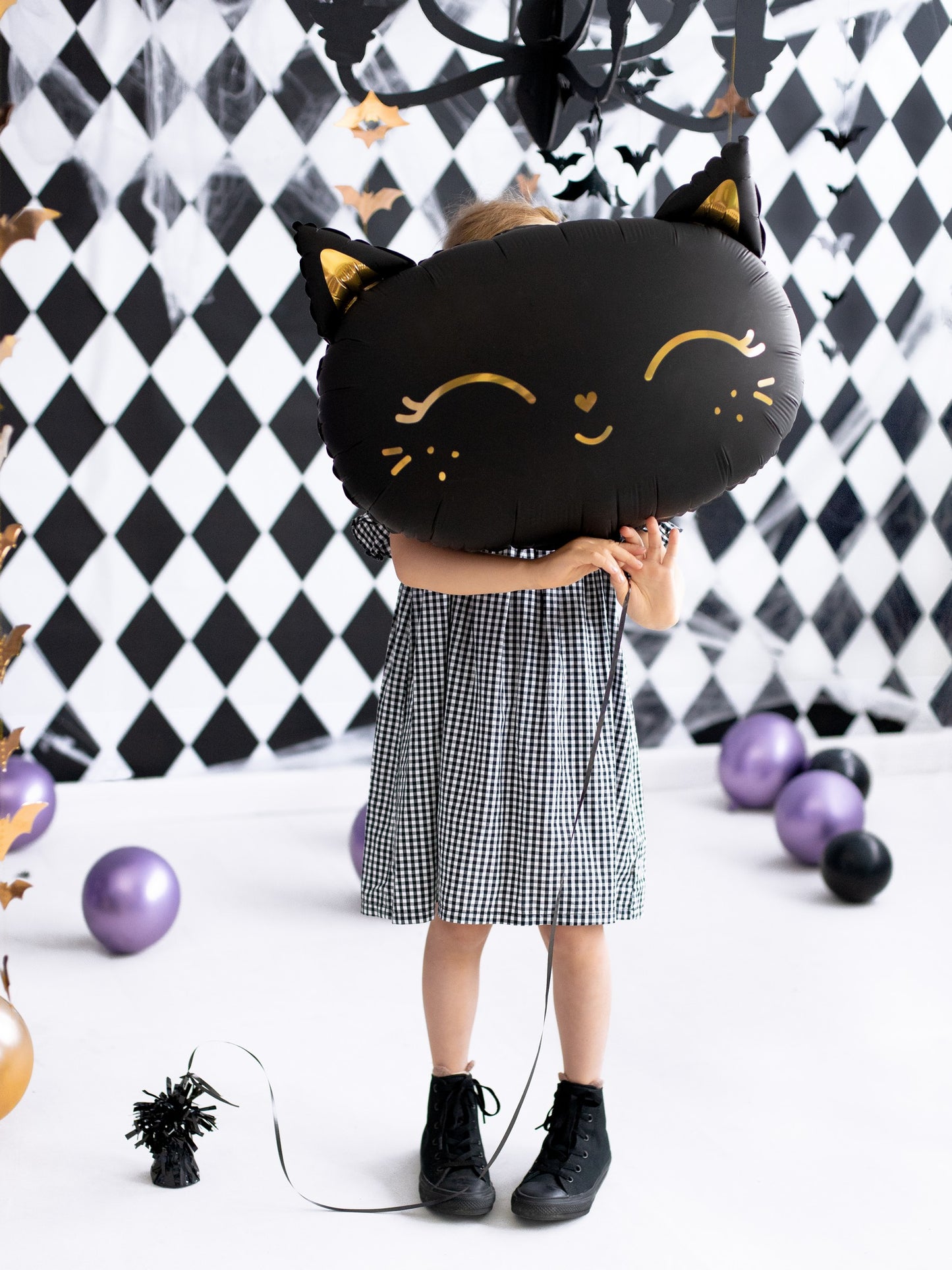 Folienballon Kätzchen, 48x36cm, schwarz