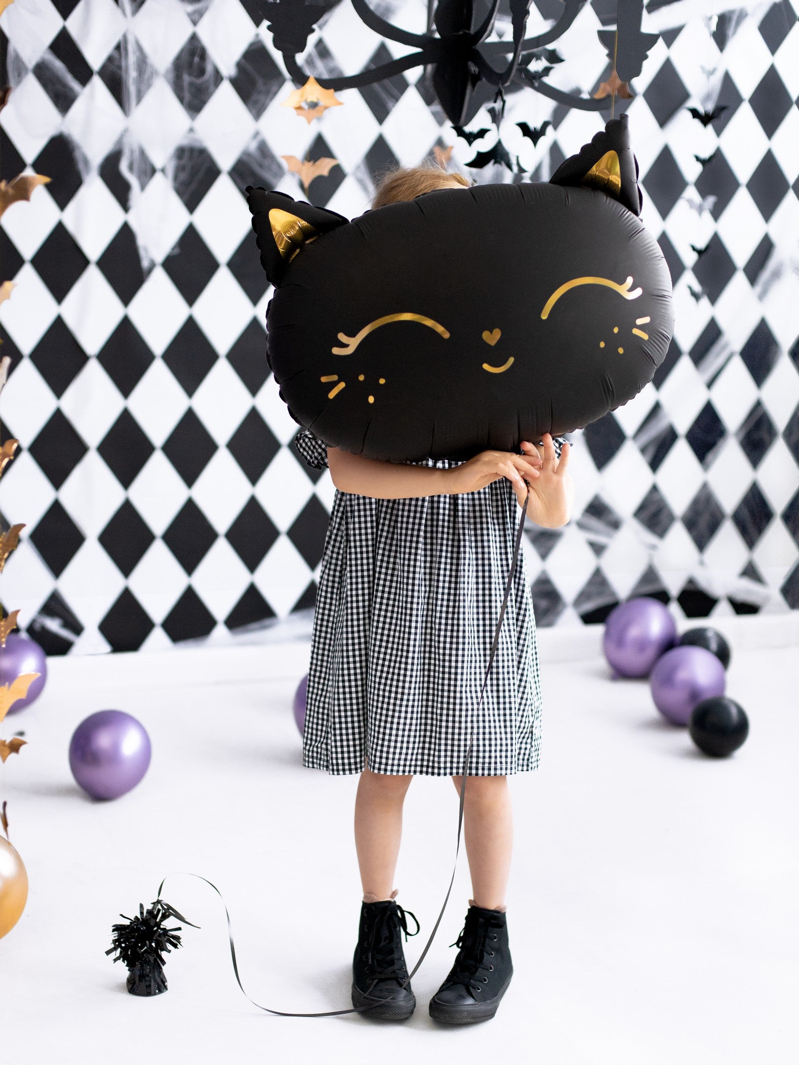 Folienballon Kätzchen, 48x36cm, schwarz