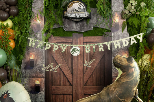 Happy Birthday Banner Jurassic World, 45x165 cm, Mix