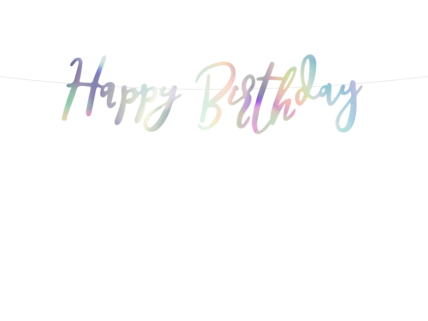 Banner Happy Birthday, schillernd, 16,5x62cm