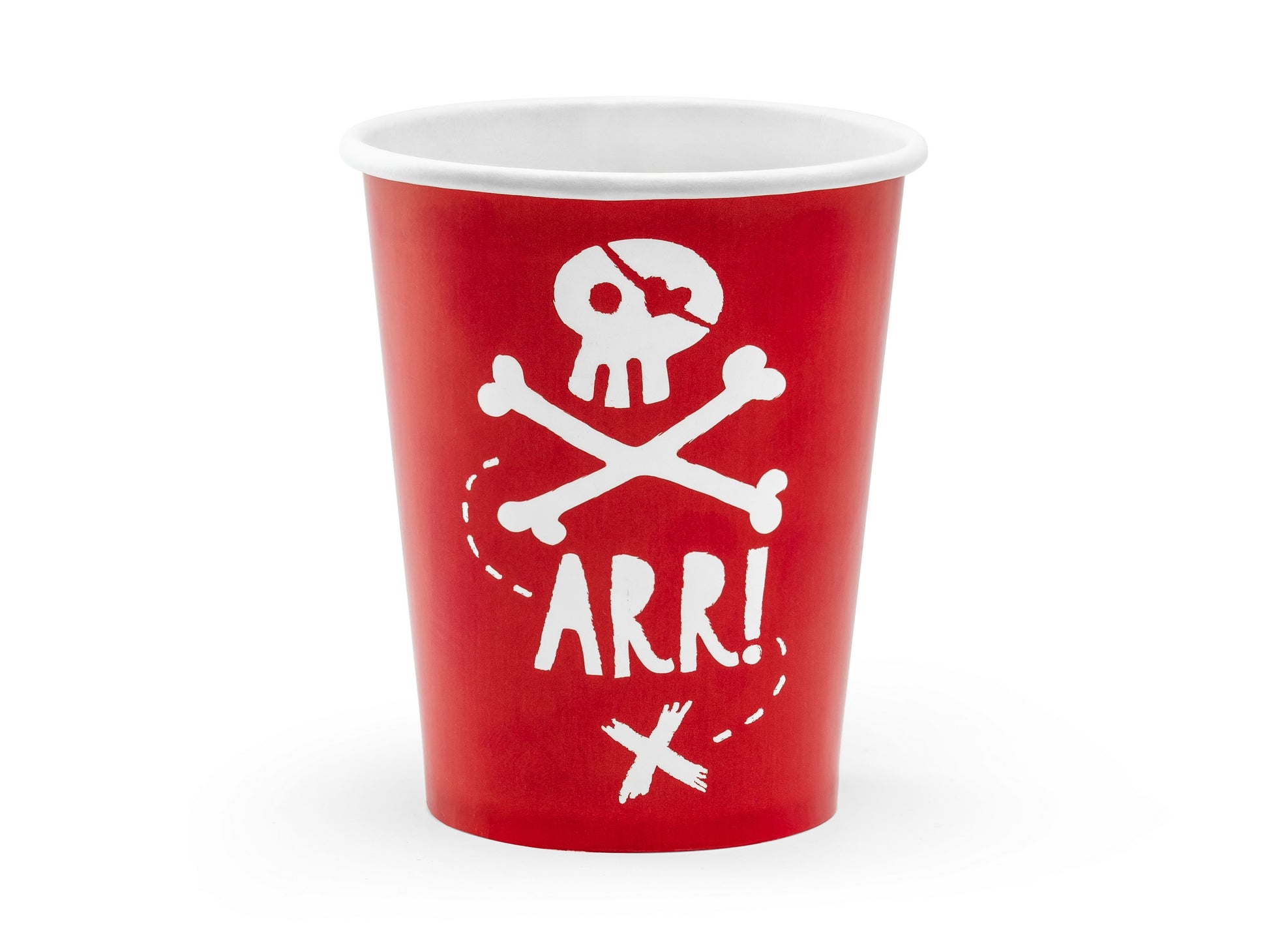 Becher Piraten, rot, 220ml