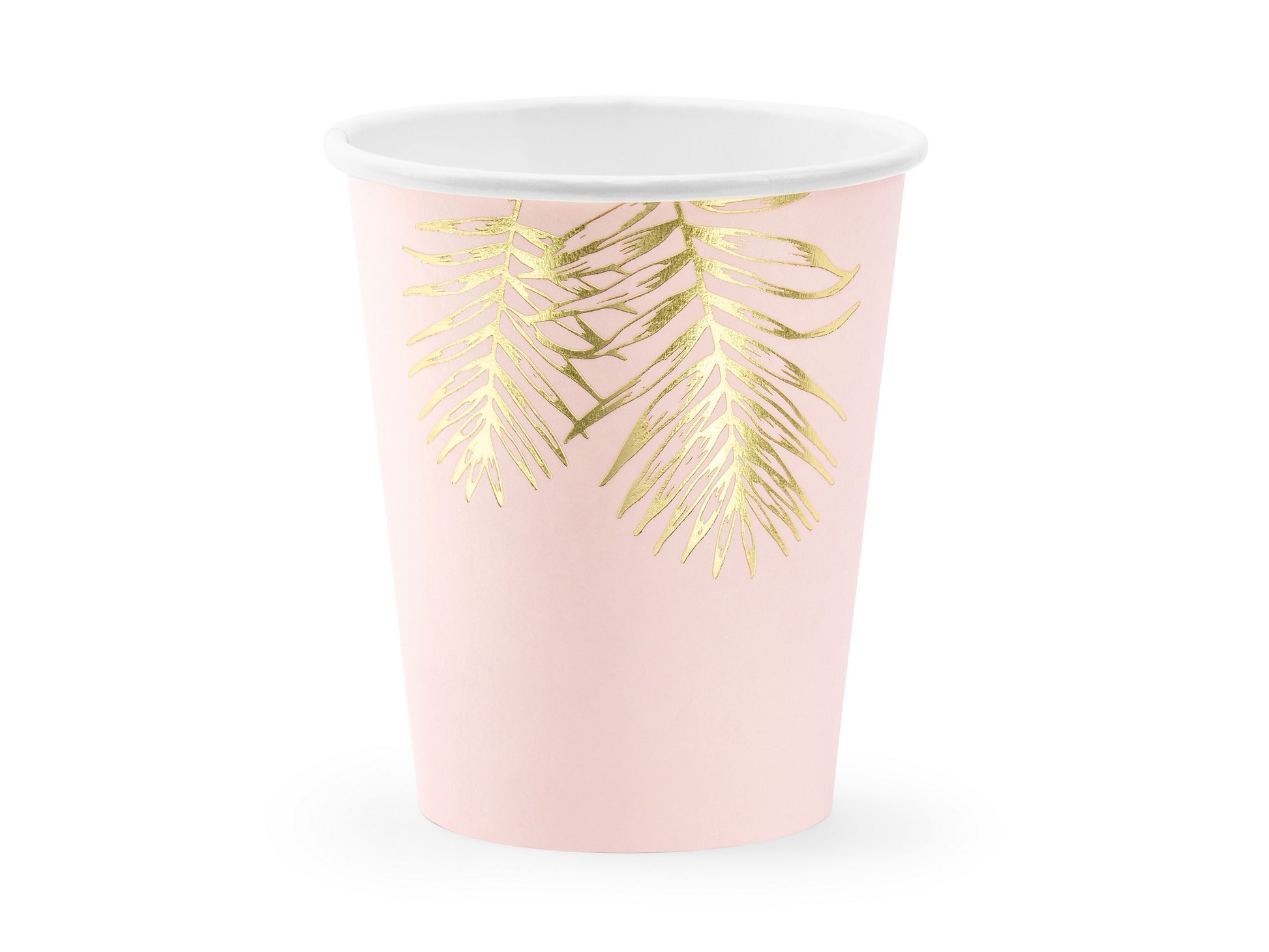 Becher Blätter, hellrosa, 220ml