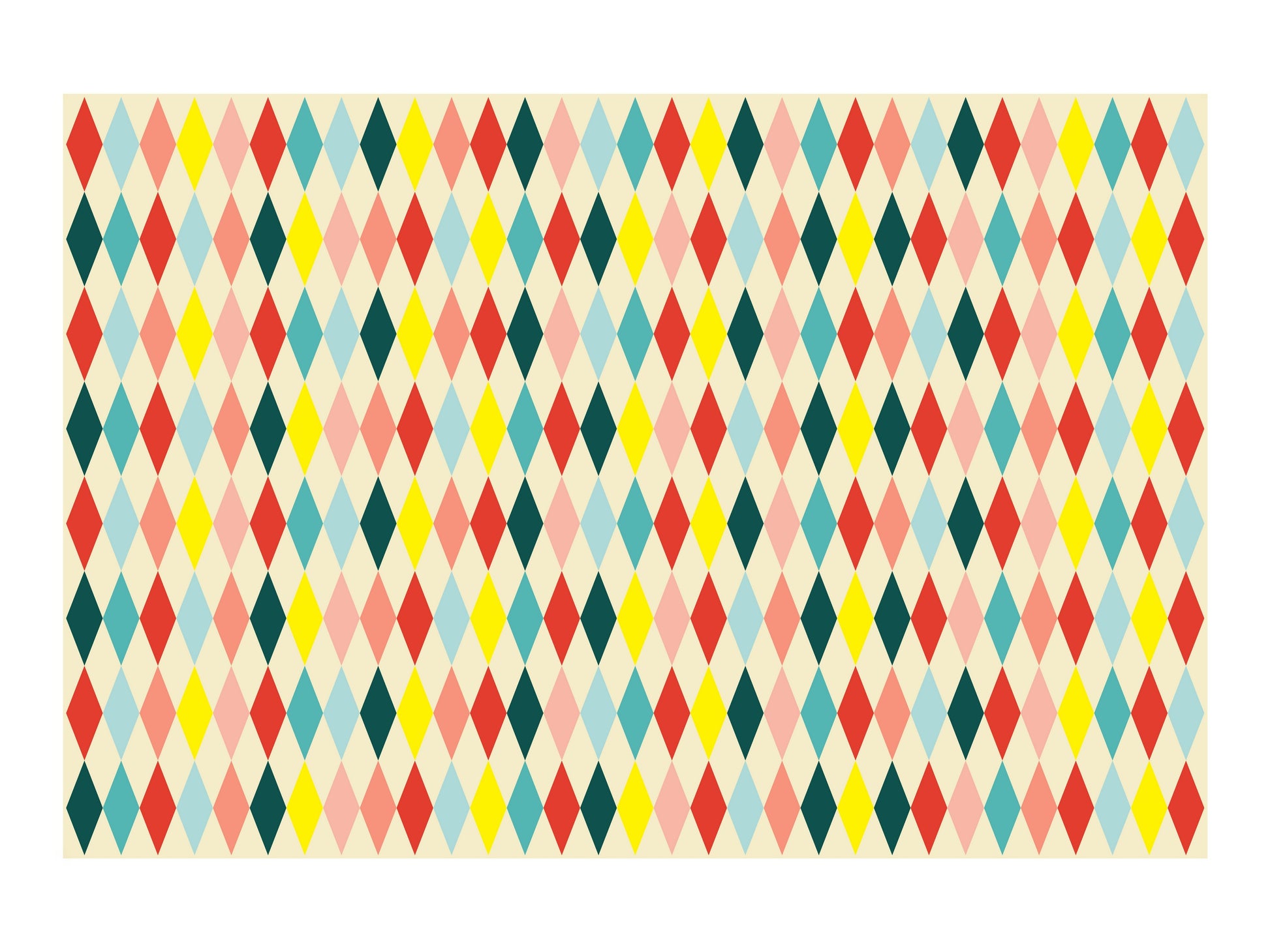 Papiertischdecke Rauten, Mix, 180 x 120 cm