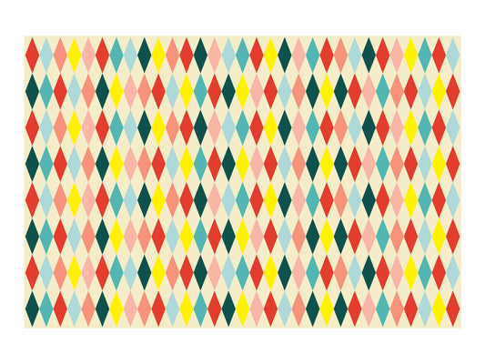 Papiertischdecke Rauten, Mix, 180 x 120 cm