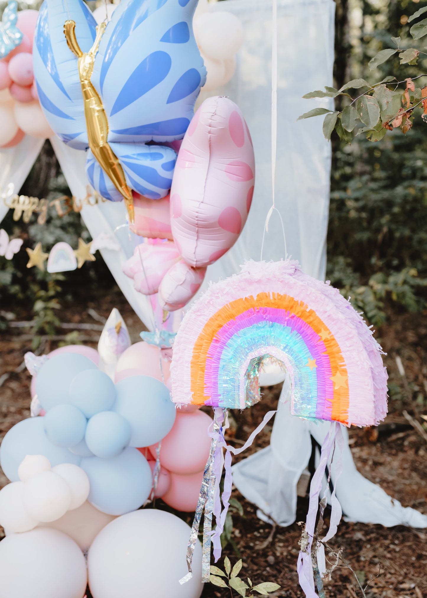 Faltbare Pinata - Regenbogen, 50x33x10 cm