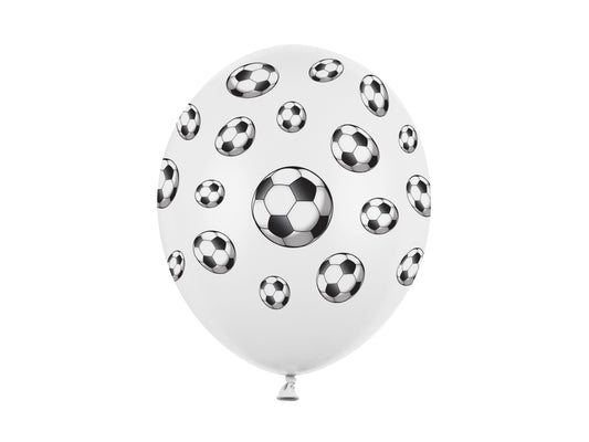 Balloons 30cm, Footballs, Pastel White (1 pack / 50 pcs.)