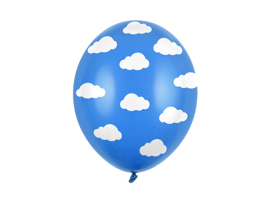 Ballons 30cm, Wolken, Pastel Corn. Blue