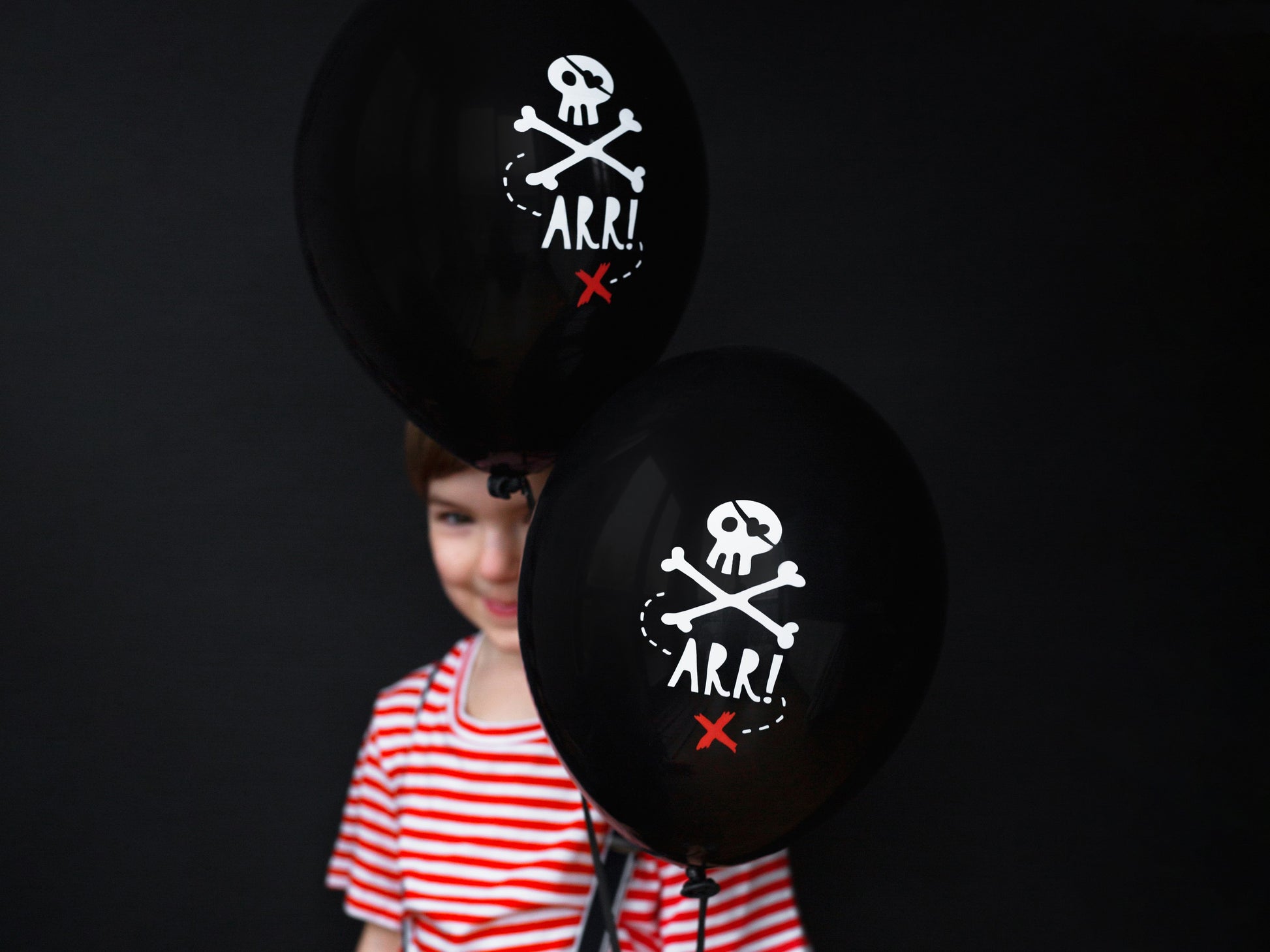 Luftballons 30cm, Piraten, Pastel Black