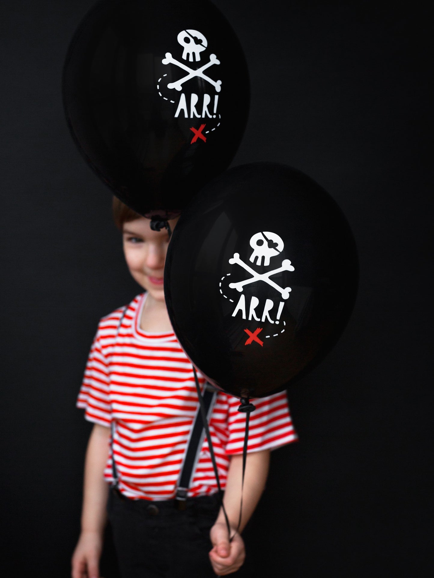 Luftballons 30cm, Piraten, Pastel Black