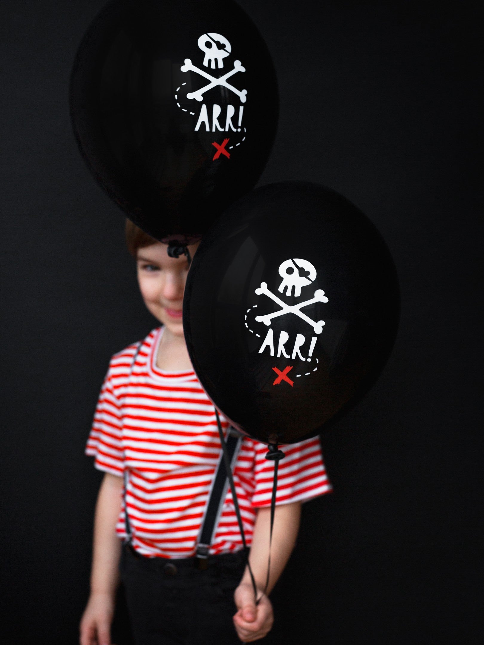 Luftballons 30cm, Piraten, Pastel Black