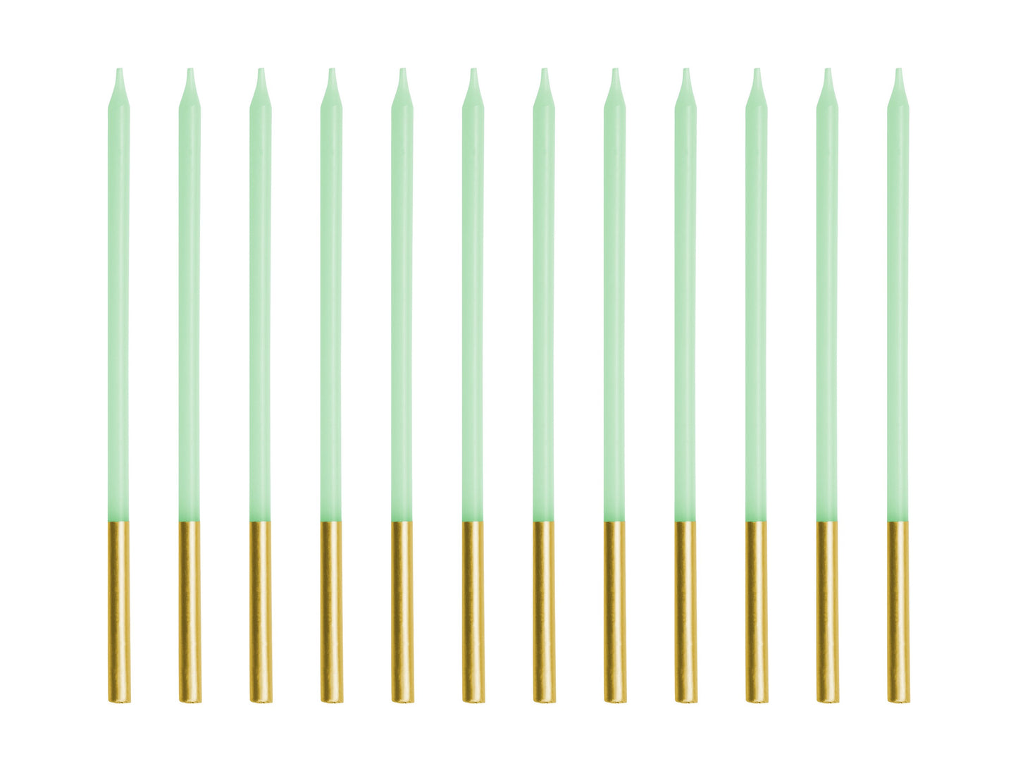 Geburtstagskerzen, glatt, Hellgrün, 14cm - Feuerwerk & Pyrotechnik