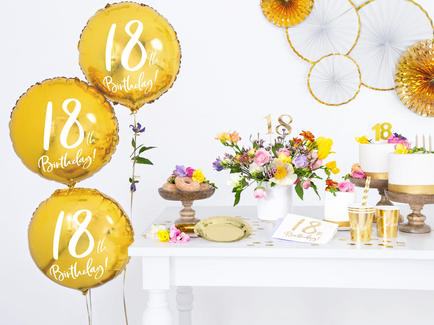 Geburtstagskerzen, glatt, gold, 6cm