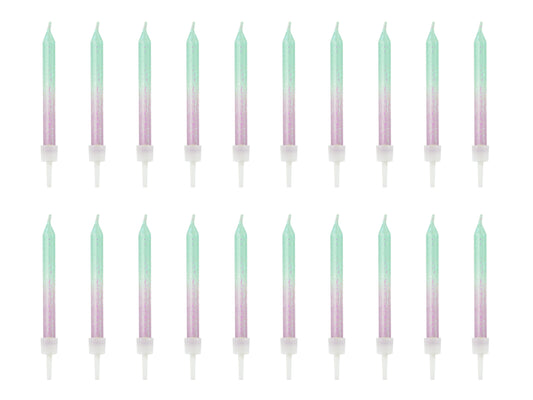 Geburtstagskerzen ombre, 6cm