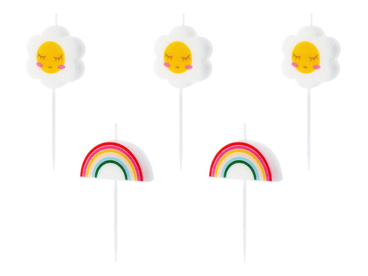 Geburtstagskerzen Gänseblümchen, 2-3,5cm