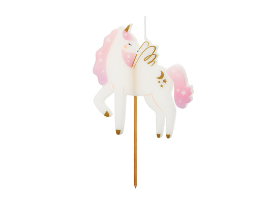 Geburtstagskerze Einhorn, 9 cm, mix