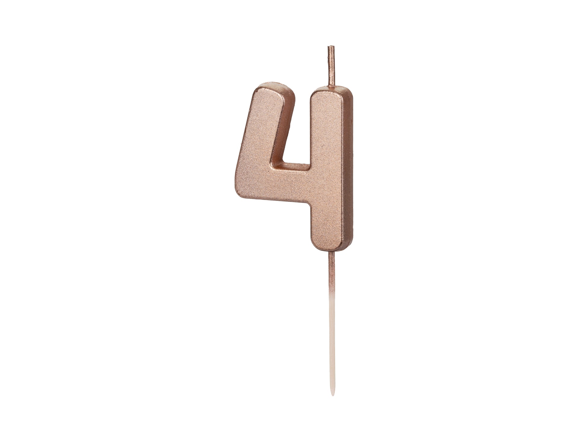 Geburtstagskerze Nummer 4, Roségold, 4,5 cm - Feuerwerk & Pyrotechnik