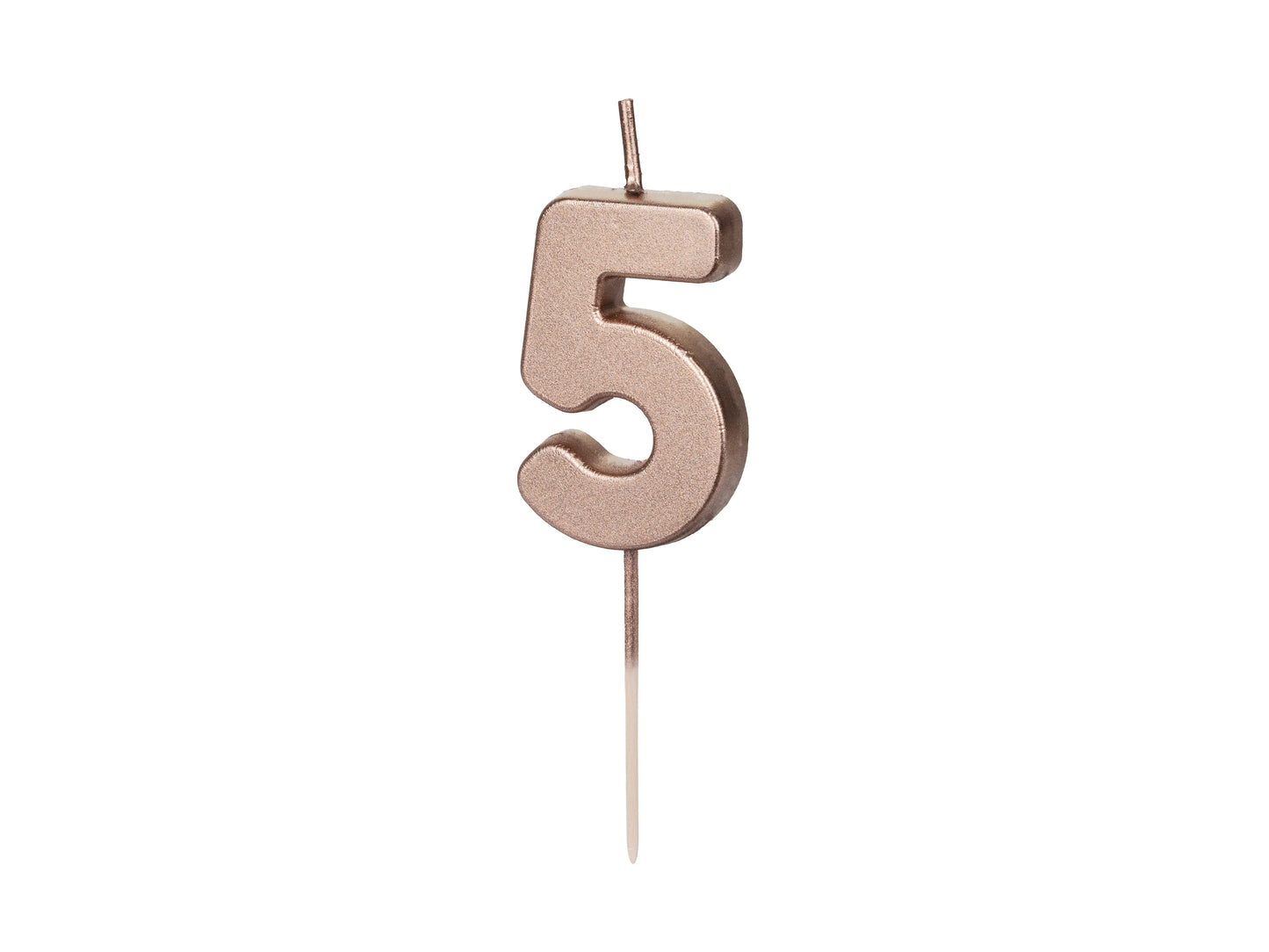 Geburtstagskerze Nummer 5, Roségold, 4,5 cm - Feuerwerk & Pyrotechnik